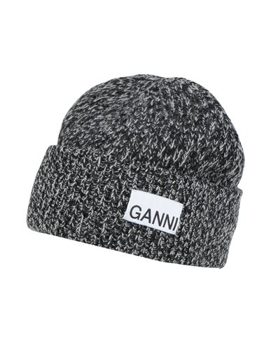 Ganni Woman Hat Black Size Onesize Wool, Recycled Wool, Recycled Polyamide