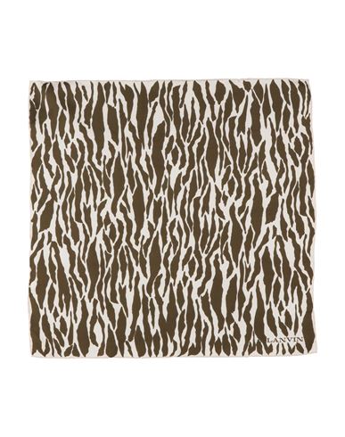 Lanvin Woman Scarf Military Green Size - Silk In Neutral