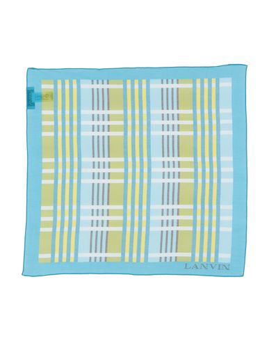 Lanvin Woman Scarf Sky Blue Size - Cotton, Silk
