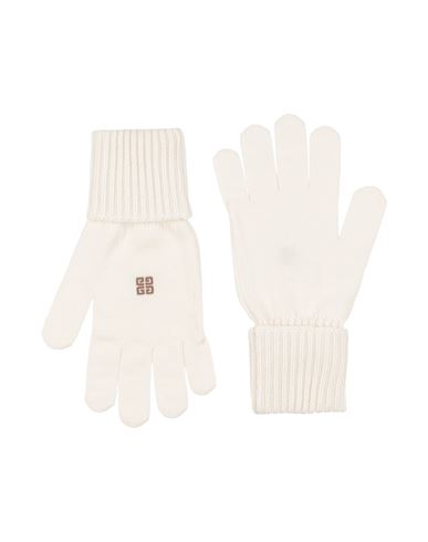 Givenchy Woman Gloves Ivory Size Onesize Wool In White