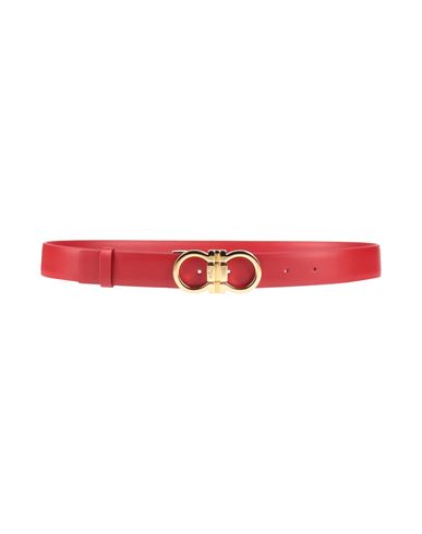 Ferragamo Donna H 30 Woman Belt Red Size 39.5 Calfskin In Red