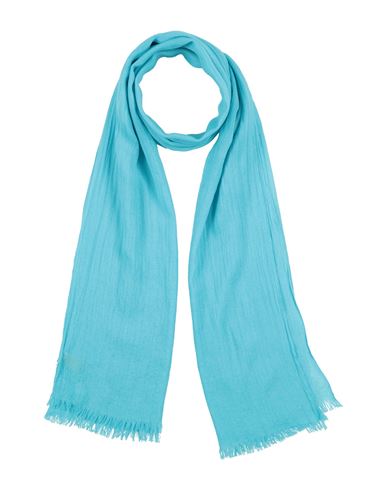 Malo Man Scarf Turquoise Size - Wool In Blue