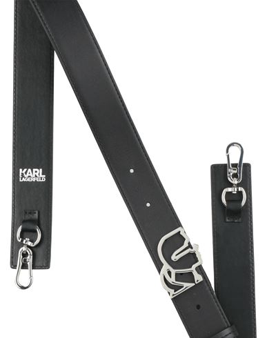 Karl Lagerfeld Woman Bag Strap Black Size Onesize Cow Leather, Polyurethane