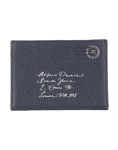 Dunhill Man Cardholder Navy Size - Leather In Blue