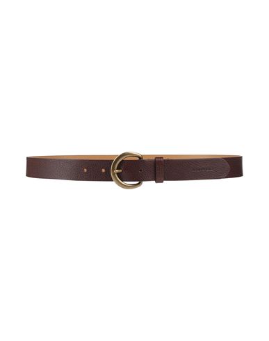 Dsquared2 Woman Belt Chocolate Brown Size 30 Leather