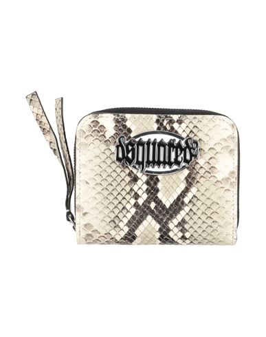 Dsquared2 Woman Wallet Ivory Size - Calfskin In White