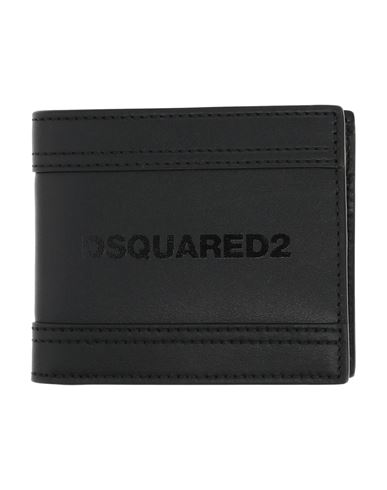 Dsquared2 Man Wallet Black Size - Calfskin
