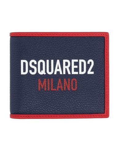 Dsquared2 Man Wallet Navy Size - Calfskin In Blue