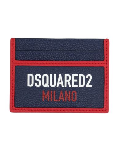 Dsquared2 Man Cardholder Navy Size - Calfskin In Blue