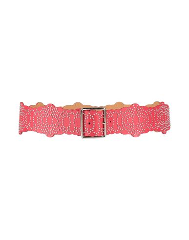 Alaïa Woman Belt Red Size 28 Leather