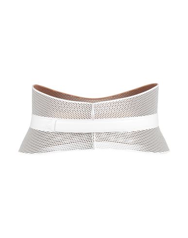 Alaïa Woman Belt White Size 32 Calfskin