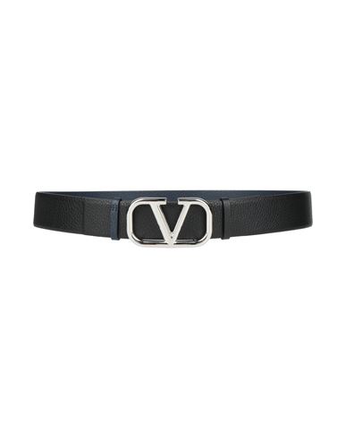 Valentino Garavani Man Belt Black Size 39.5 Leather
