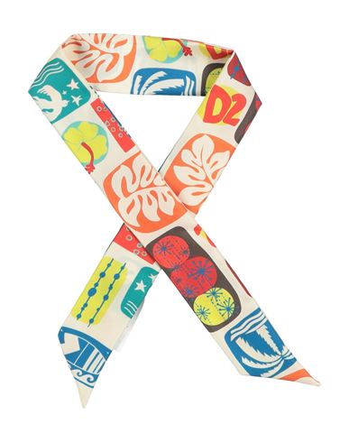 Dsquared2 Woman Scarf Ivory Size - Silk In White