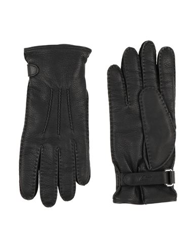 Brioni Man Gloves Black Size 9.5 Leather