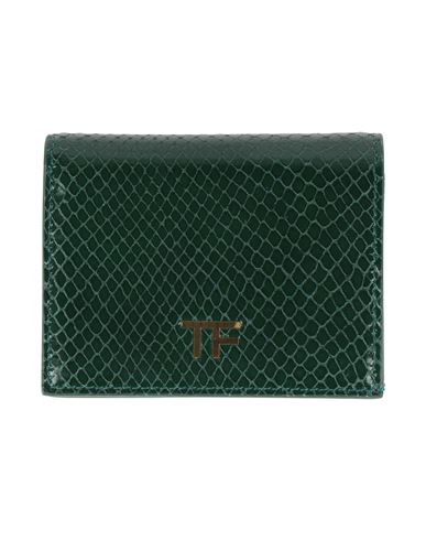 Tom Ford Woman Wallet Dark Green Size - Calfskin