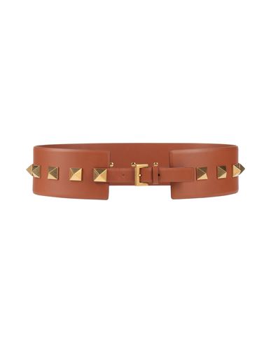 Valentino Garavani Woman Belt Tan Size 36 Leather In Brown