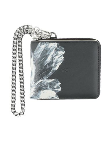 Y-3 Man Wallet Black Size - Cow Leather