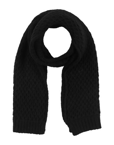 Moorer Woman Scarf Black Size - Acrylic, Wool, Polyamide, Polyester In Purple