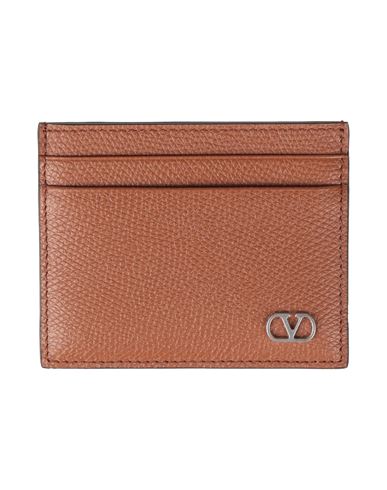 Valentino Garavani Woman Cardholder Tan Size - Leather In Brown