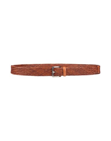 Orciani Man Belt Tan Size 43 Leather In Brown