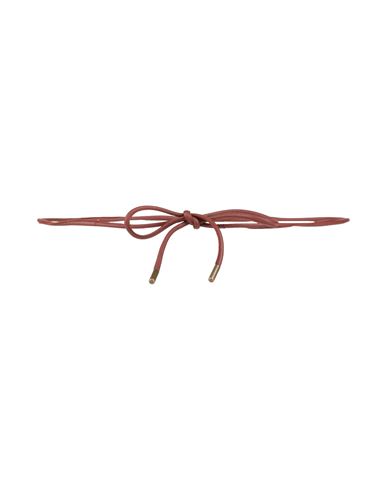 Federica Tosi Woman Belt Burgundy Size Onesize Leather In Red