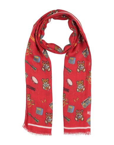 Moschino Woman Scarf Red Size - Modal, Wool