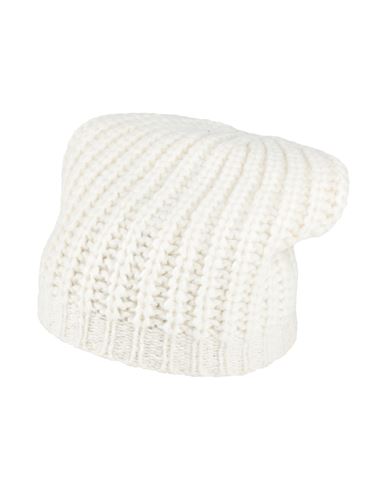 Peserico Woman Hat Cream Size S Alpaca Wool, Virgin Wool, Polyamide In White