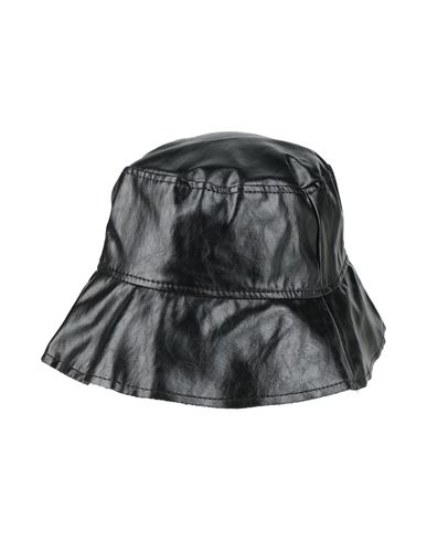 Carla G. Woman Hat Black Size Onesize Polyurethane, Viscose, Polyester, Cotton, Metal Fiber