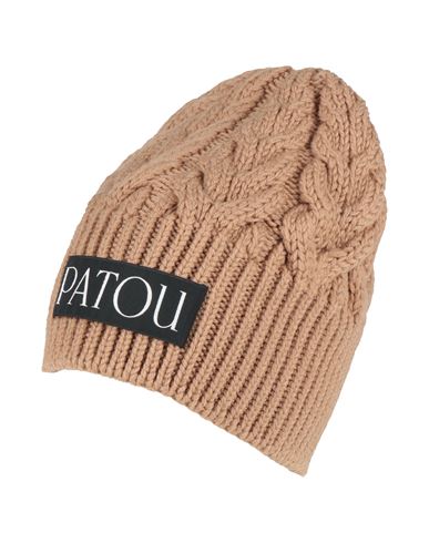 Patou Woman Hat Camel Size Onesize Merino Wool In Beige