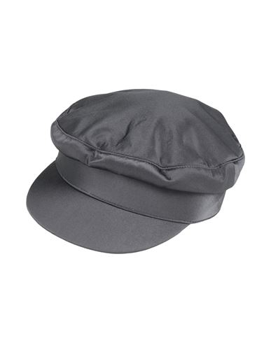 Agnona Woman Hat Charcoal Size S Silk In Grey