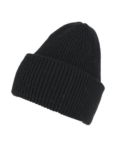 Amaranto Man Hat Black Size Onesize Wool, Elastane