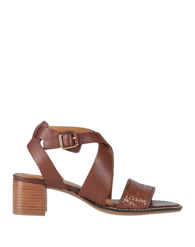 Geox Woman Sandals Brown Size 7 Goat Skin In Brown