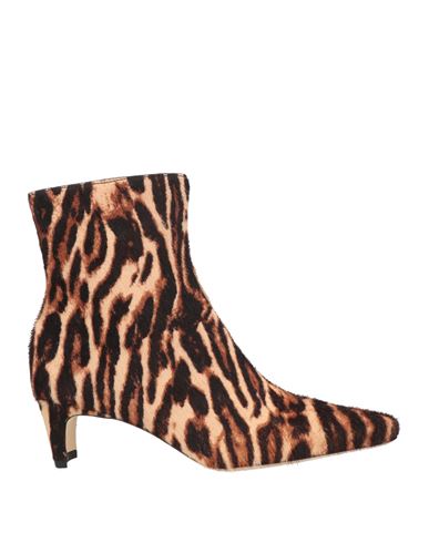 Staud Woman Ankle Boots Dark Brown Size 8 Leather