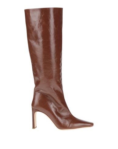 Staud Woman Boot Chocolate Brown Size 8 Leather