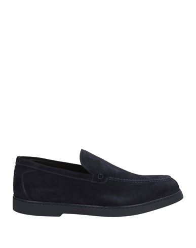 Doucal's Man Loafers Midnight Blue Size 9 Leather In Blue