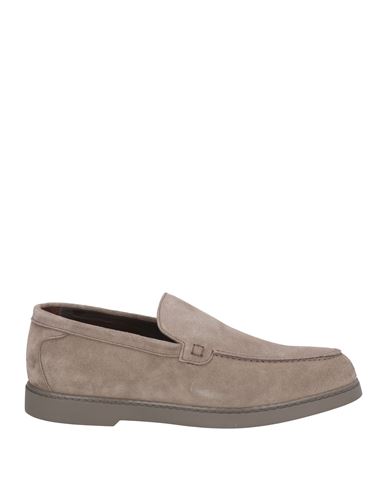 Doucal's Man Loafers Grey Size 9 Leather In Grey
