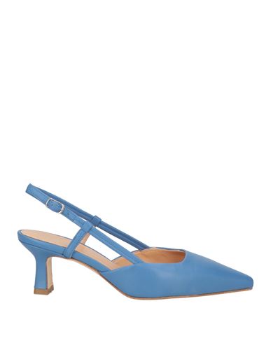 J D Julie Dee Woman Pumps Light Blue Size 6 Leather