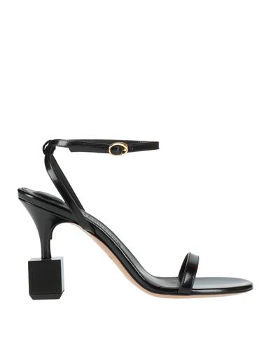 Jacquemus Bisou 90 Geometric Heel Sandals In Black