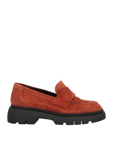 Melluso Woman Loafers Rust Size 8 Leather