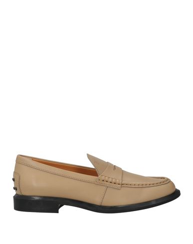 Tod's Woman Loafers Khaki Size 8 Leather