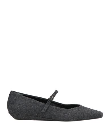 Loulou Studio Woman Ballet Flats Charcoal Size 7 Textile Fibers