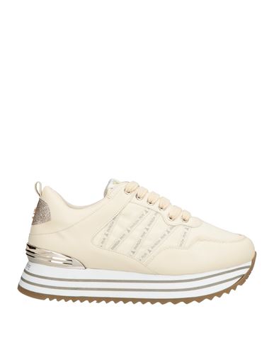 Patrizia Pepe Woman Sneakers Ivory Size 10 Textile Fibers In White