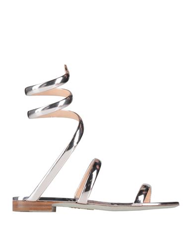 René Caovilla Serpente Metallic-finish Sandals