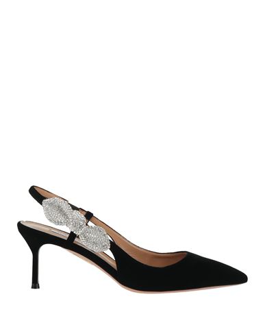 Aquazzura Woman Pumps Black Size 6 Textile Fibers