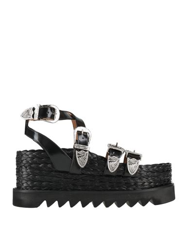 Toga Pulla Woman Espadrilles Black Size 8 Leather In Black