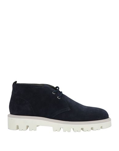 Sergio Rossi Man Ankle Boots Midnight Blue Size 9 Leather
