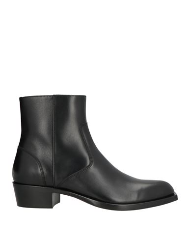 Sergio Rossi Man Ankle Boots Black Size 13 Leather