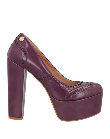 Love Moschino Woman Pumps Plum Size 7 Leather