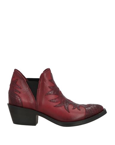 FABBRICA DEI COLLI FABBRICA DEI COLLI WOMAN ANKLE BOOTS BRICK SIZE 8 LEATHER 