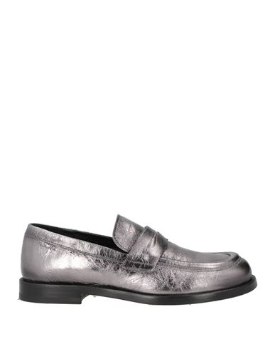 Alexander Hotto Woman Loafers Silver Size 7 Leather